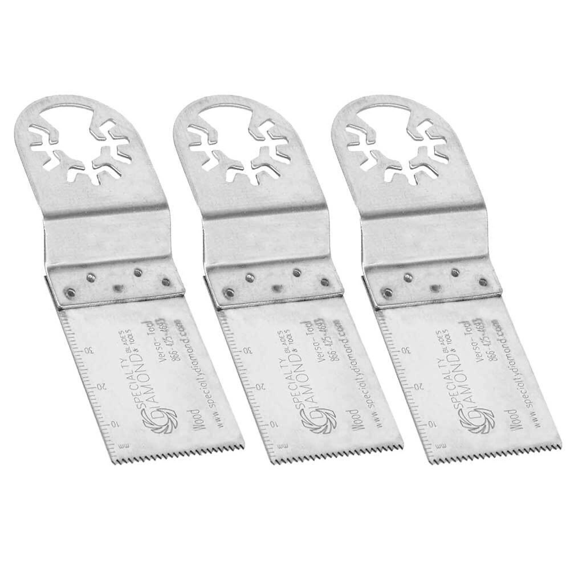 Versa Tool AB3E-D 30mm Stainless Steel Multi-Tool Saw 3 Blade Display Pack Fits Fein Multimaster, Dremel, Bosch, Craftsman, Ridgid Oscillating Tools